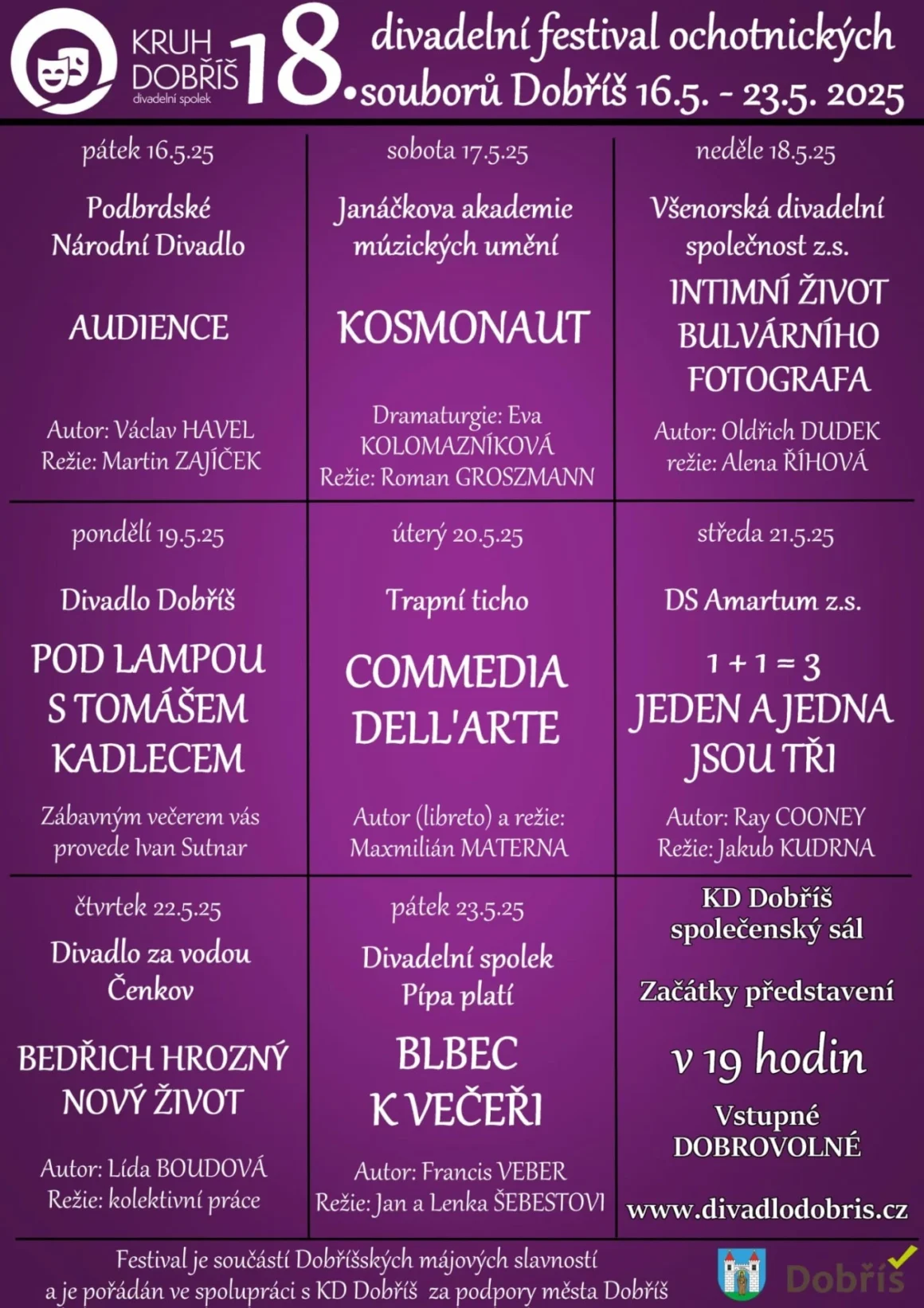 497578388_1379492133099828_3755741667634393162_n Dobříš – 18. Festival divadelních ochotníků 2025