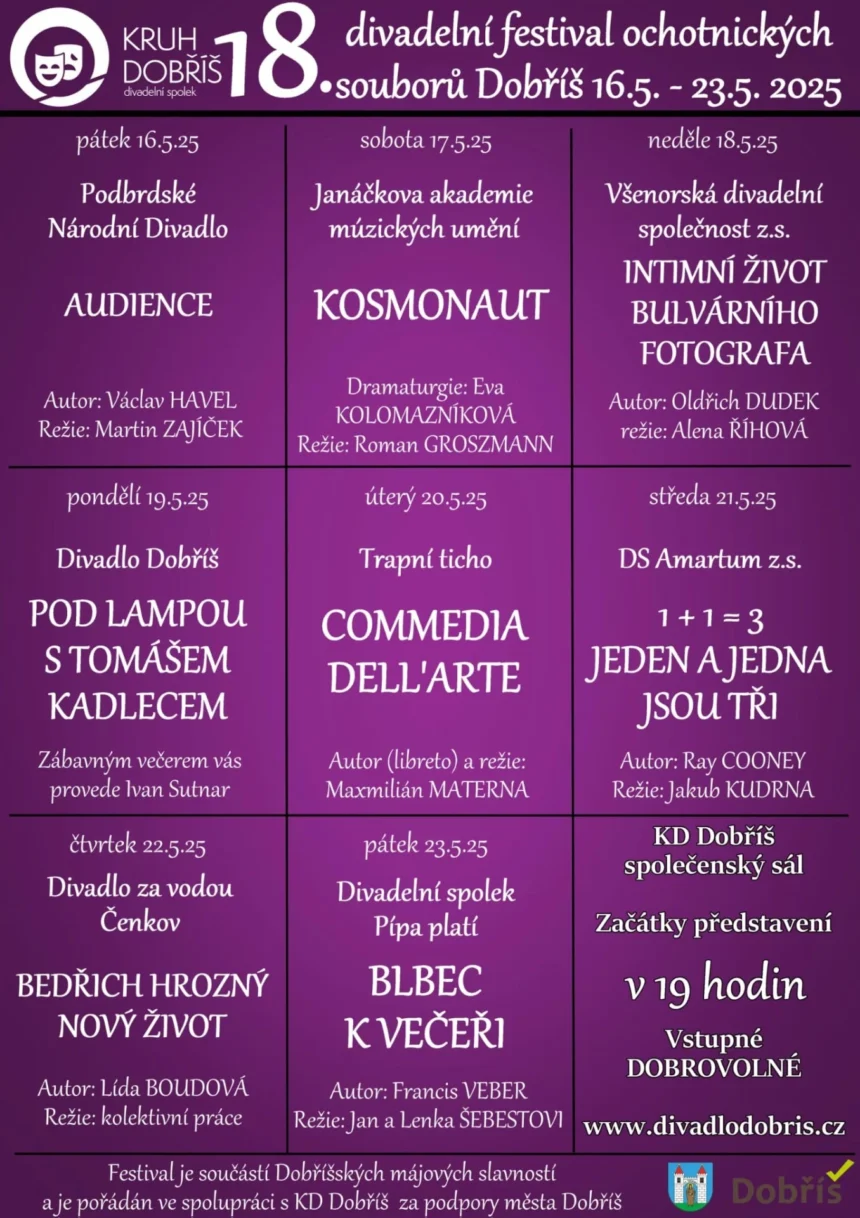 497578388_1379492133099828_3755741667634393162_n Dobříš – 18. Festival divadelních ochotníků 2025